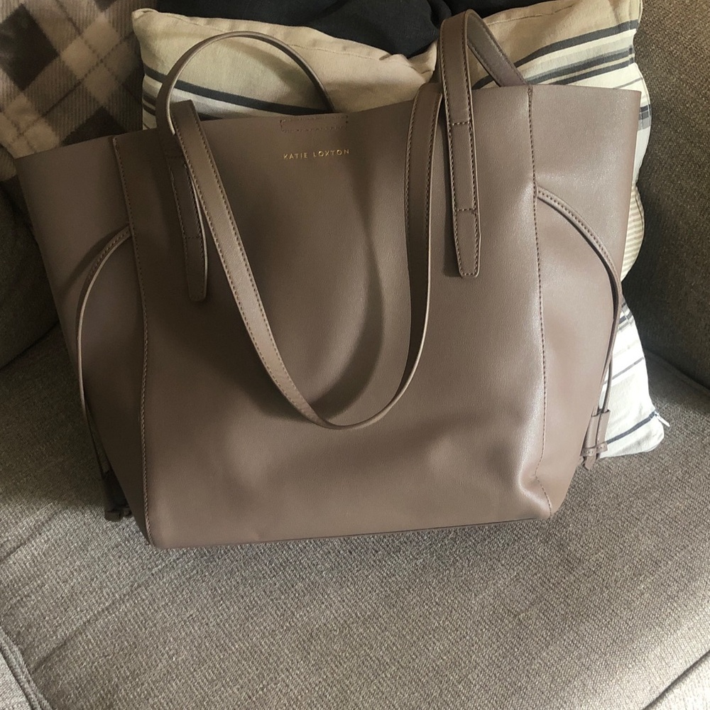Katie Loxton Taupe Leather Tote Bag